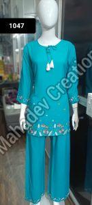 Ethnic Gatherings Cotton Blend Woman Festive Style Tassel Suit