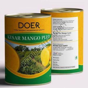 850 Gm Doer Kesar Mango Pulp, Packaging Type : Tin Container