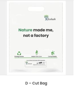 Eco Bharat Biodegradable D Cut Bags, Bag Size : All Sizes Mentioned