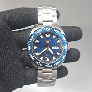 Seiko Sports 5 24 Jewels 100M Steel Blue Dial Swiss Automatic Watch