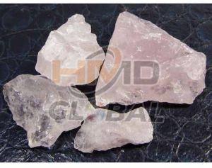 Pink Quartz Stone, Shape : Irregular Shapes