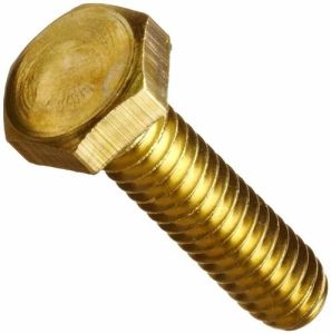Brass Hex Head Bolt M4-M12, Grade : Standard for Decorative Fittings