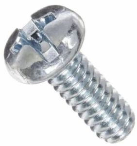 Zinc-Plated Steel Zinc Pozidriv Pan Head Screw, Thread Type : Coarse