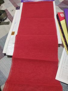 Lal Shalu Pooja Cotton Fabric