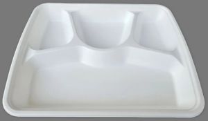 4 CP Bagasse Meal Tray