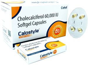 Cholecalciferol 60000 IU Softgel, Form : Capsules