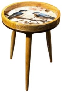 Polished Foldable Wooden Stool 14x20 Inches