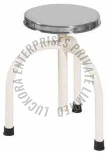 Stainless Steel & Mild Steel Revolving Patient Stool 18x27 Inch