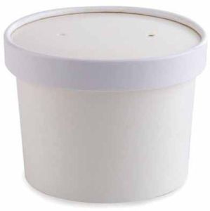 500ml white paper food container