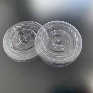 Plastic PET Flat Cup Lid