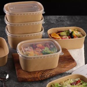Rectangle Brown Paper Food Containers