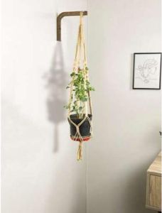 Macrame Beige Rope Plant Holder