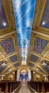 Textile Barrisol Spiritual Space Stretch Ceiling, Finishing : Glossy