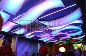 Customizable Textile Club Stretch Ceiling, Finishing : Glossy
