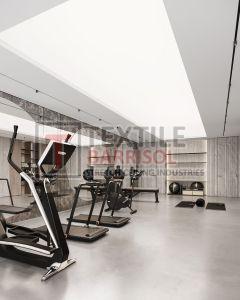 Aluminum Frame Textile Gym Stretch Ceiling, Finishing : Polished