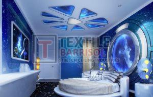 Customizable Textile Kids Room Stretch Ceiling, Finishing : Glossy