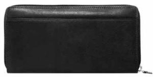 Black Zip Around Ladies Leather Wallet