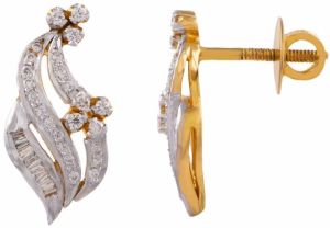 Gold Diamond Drop Earrings, Packaging Type : Jewelry Box