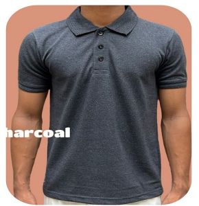 12% Polyester Mens Charcoal Grey Cotton Polo T-Shirt, Size : XL, XXL