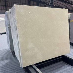 Plain Crema UNO Marble Slab, Color : Creamy Standard for Construction