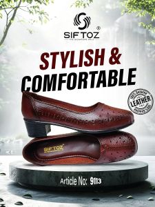 Ladies Brown Low Heel Belly Shoes