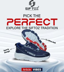 Synthetic Mesh + PU Mens Navy Sporty Soft Sneakers Shoes Uk 6-10