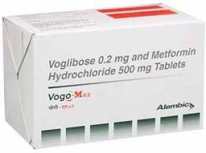 Vogo M 0.2mg Voglibose Metformin HCL Tablet