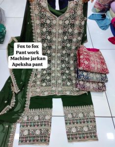 Festive Wear Georget Bluming Ladies Readymade Salwar Suits