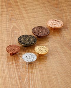 Finished Polished Brass Cabinet Knobs, Shape : Round