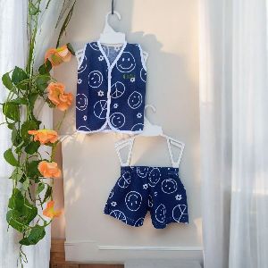 Pure Cotton Sleeveless Top with Matching Shorts - 3 to 9 Months Baby