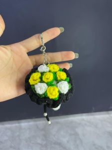 Bouquet Crochet Keychain