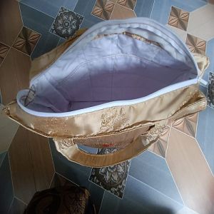 Cotton Brown Ladies Shoulder Bag