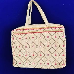 Ladies Cotton Embroidered Shopping Bag