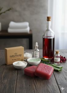 Handmade Red Wine Rose Soap