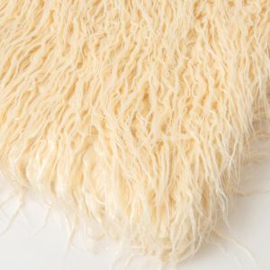 Plain Long Pile Mongolian Fur Fabric, Color : Yellow