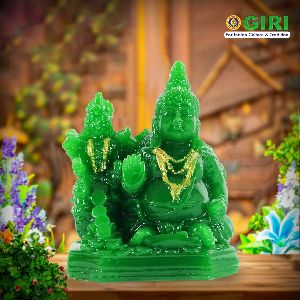 Resin (Green Finish) Laxmi Kuber Statue, Brand Name : Giri