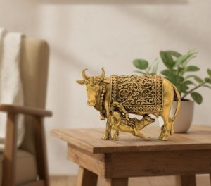 Pure Brass Kamdhenu Cow Idol