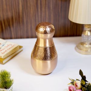 Pure Brass Lotus Jar Water Bottle