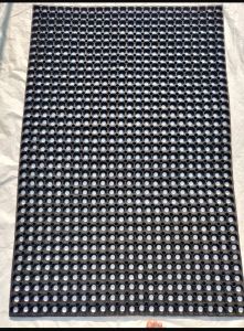 Rubber Hollow Mat, Color : Black Multisizes, Hardness : Hard