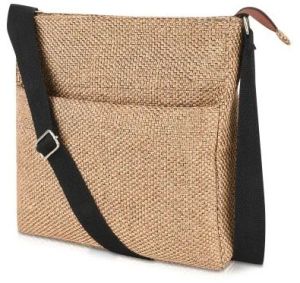 Jute Cross Body Bag, Color : Brown