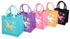 Printed Multicolor Jute Lunch Bag, Capacity : 5kg