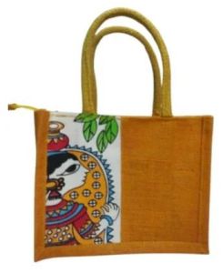 Printed Return Gift Jute Bag, Color : Multicolor