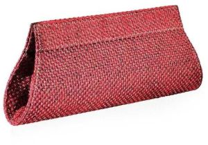 Red Jute Clutch Bag for Casual, Party