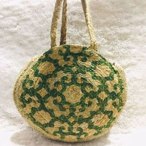 Round Handmade Jute Sling Bag