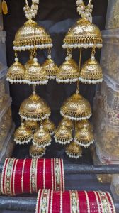 Metal Alloy Bridal Kalira, Color : Gold, Length : Varies