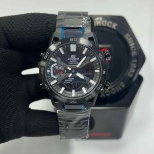 Casio Edifice Stainless Steel Black Watch for Men
