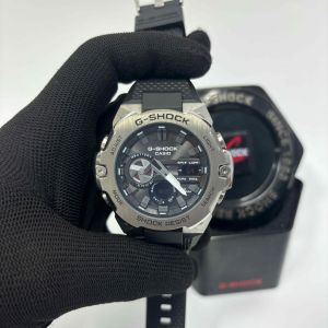 G-Shock Casio Steel Black Dial Rubber Strap