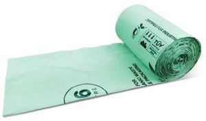 printed Compostable Garbage Bag Roll, Color : green for Industrial