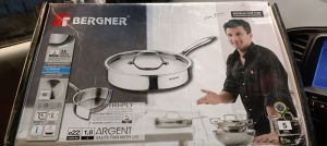 Stainless Steel Cookware Set, Color : Silver