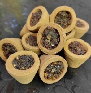 Cow Dung Loose Sambrani Dhoop Cups, Color : Brown